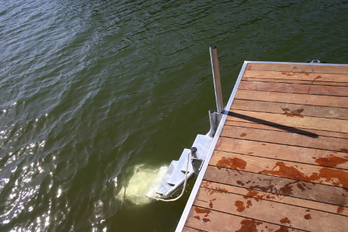 dock mounted five step stair ladder