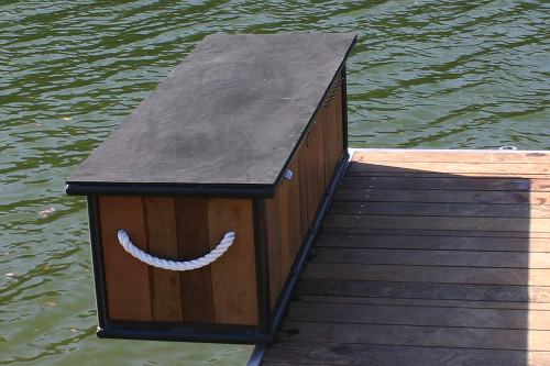 ipe hardwood dock box side mount
